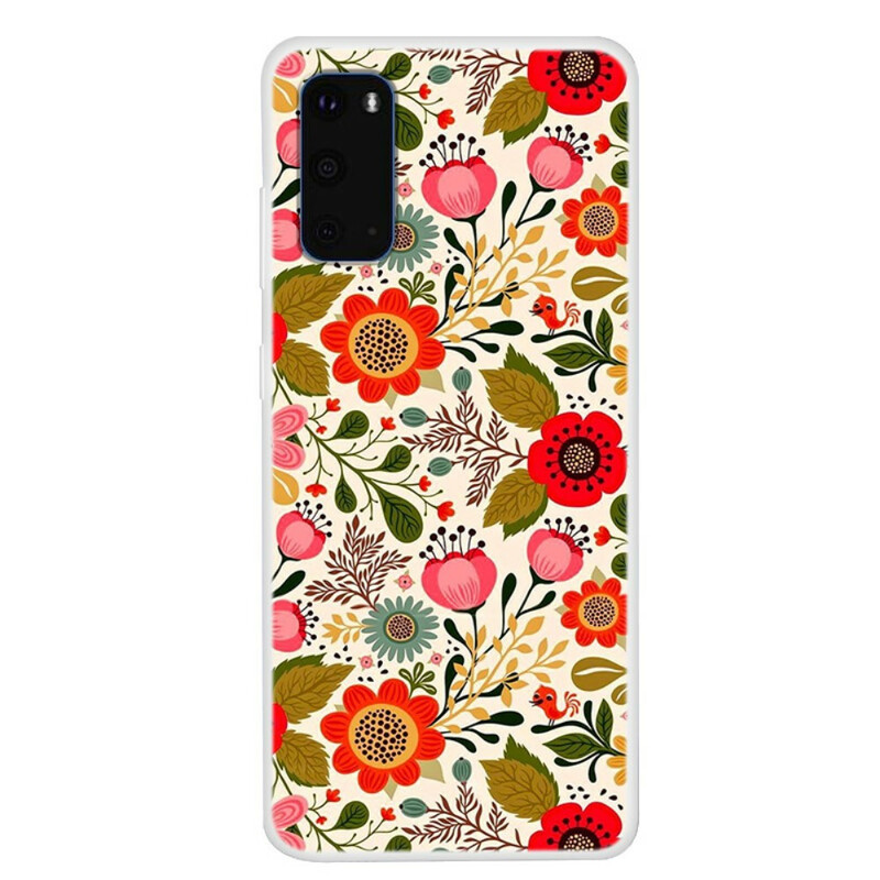 Coque Samsung Galaxy S20 Tapisserie Fleurie