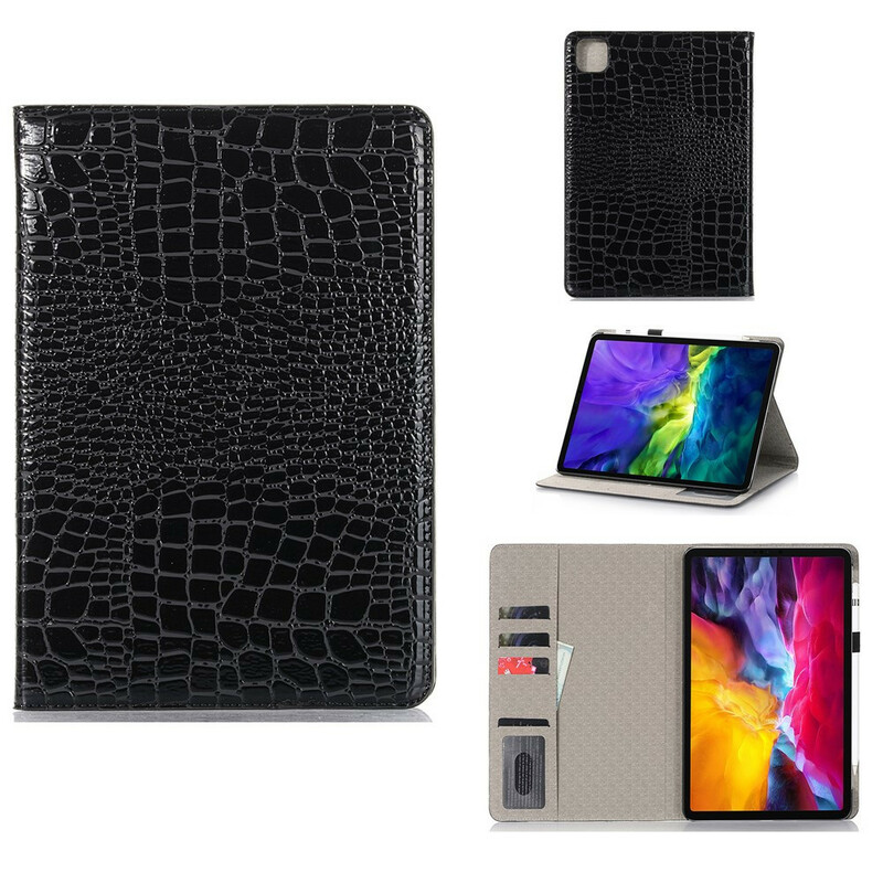 Étui iPad Pro 11" (2020) Peau Crocodile Monochrome