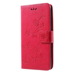 Housse Honor 10 Impression Papillons à Lanière