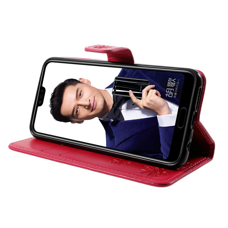 Housse Honor 10 Impression Papillons à Lanière