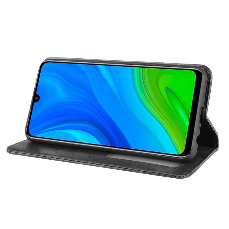 Flip Cover Huawei P Smart 2020 Effet Cuir Vintage Stylisé Flip Cover Huawei P Smart 2020 Effet Cuir Vintage Stylisé