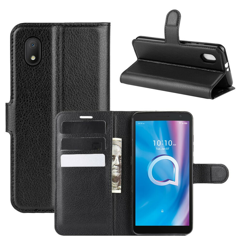 Housse Alcatel 1B Effet Cuir Litchi Classique Housse Alcatel 1B Effet Cuir Litchi Classique
