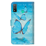 Housse Huawei P Smart 2020 Papillons Bleus Volants