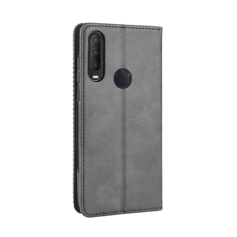 Flip Cover Alcatel 1S / 3L Effet Cuir Vintage Stylisé Flip Cover Alcatel 1S / 3L Effet Cuir Vintage Stylisé