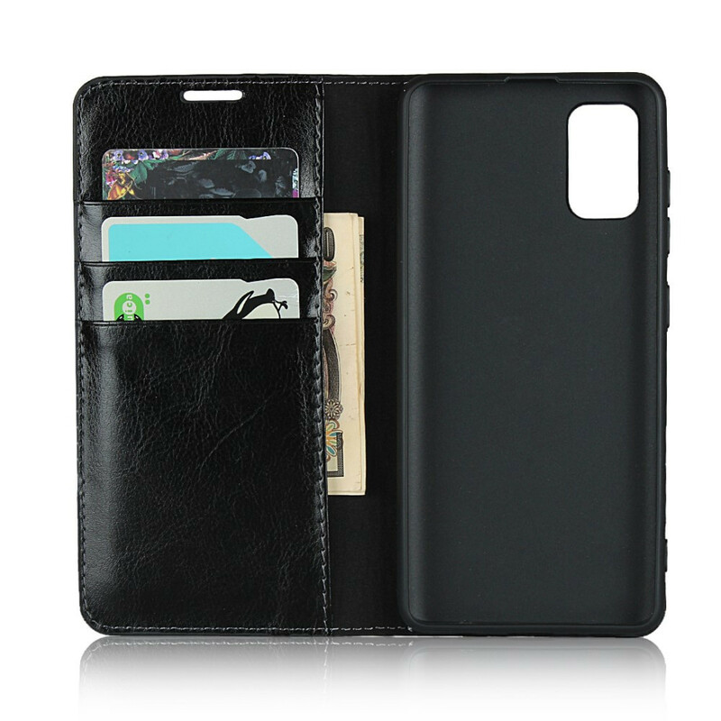 Flip Cover Samsung Galaxy A41 Cuir Véritable Flip Cover Samsung Galaxy A41 Cuir Véritable