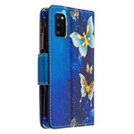 Housse Samsung Galaxy A41 Poche Zippée Papillons Housse Samsung Galaxy A41 Poche Zippée Papillons