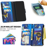 Housse Samsung Galaxy A41 Poche Zippée Papillons Housse Samsung Galaxy A41 Poche Zippée Papillons
