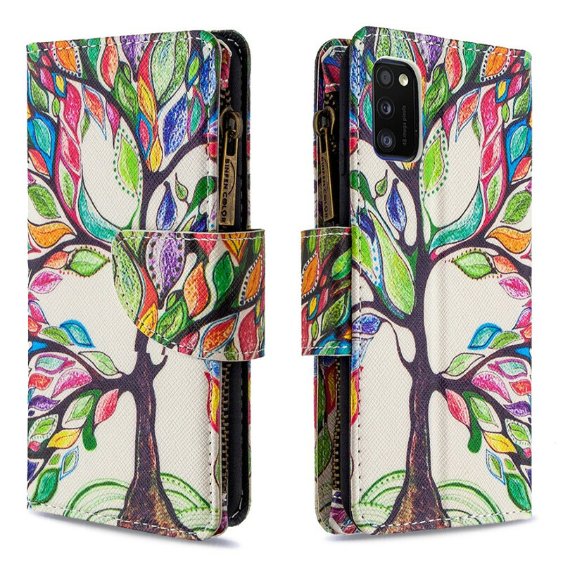 Housse Samsung Galaxy A41 Poche Zippée Arbre