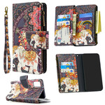 Housse Samsung Galaxy A41 Poche Zippée Éléphant Housse Samsung Galaxy A41 Poche Zippée Éléphant