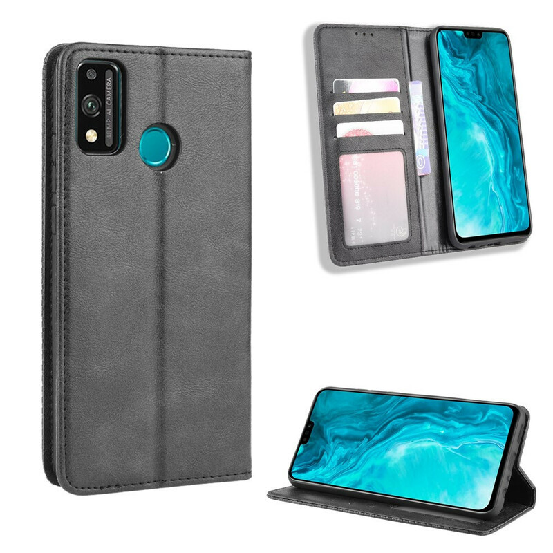 Flip Cover Honor 9X Lite Effet Cuir Vintage Stylisé Flip Cover Honor 9X Lite Effet Cuir Vintage Stylisé