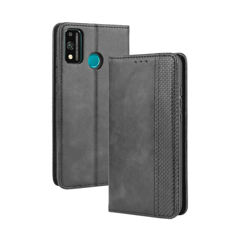 Flip Cover Honor 9X Lite Effet Cuir Vintage Stylisé