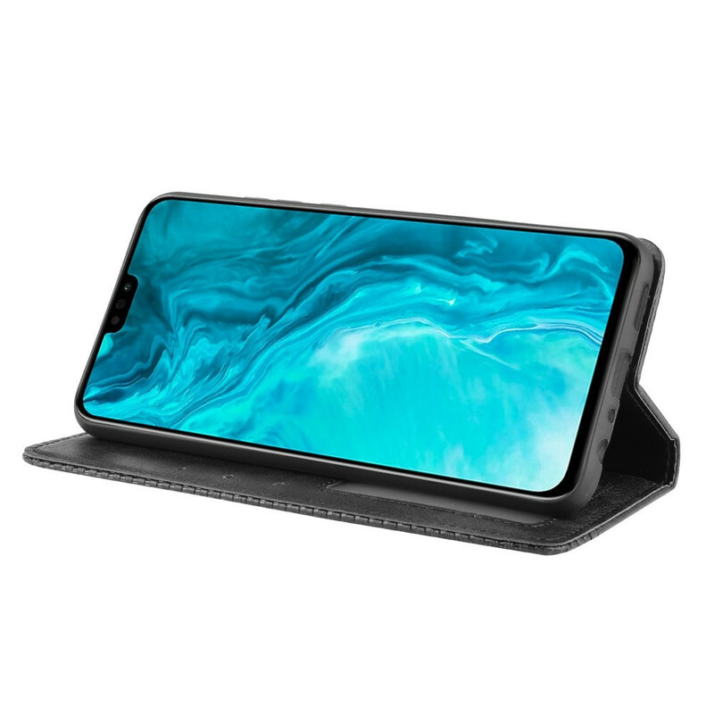Flip Cover Honor 9X Lite Effet Cuir Vintage Stylisé Flip Cover Honor 9X Lite Effet Cuir Vintage Stylisé