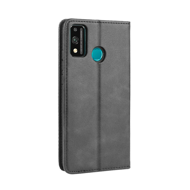 Flip Cover Honor 9X Lite Effet Cuir Vintage Stylisé Flip Cover Honor 9X Lite Effet Cuir Vintage Stylisé