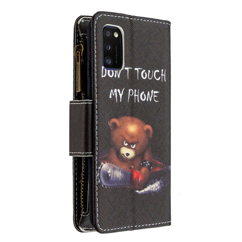 Housse Samsung Galaxy A41 Poche Zippée Ours Housse Samsung Galaxy A41 Poche Zippée Ours