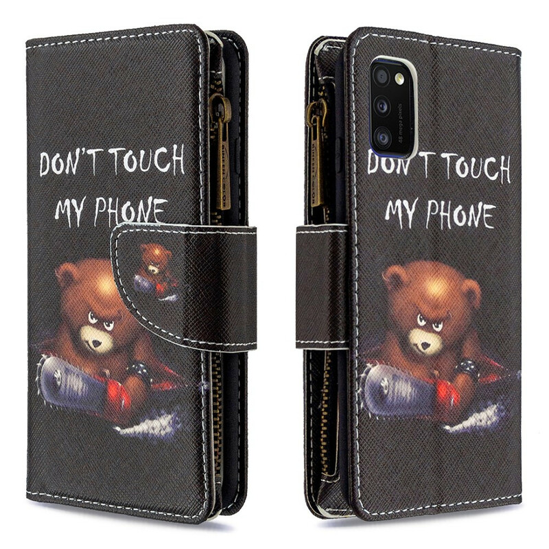 Housse Samsung Galaxy A41 Poche Zippée Ours Housse Samsung Galaxy A41 Poche Zippée Ours