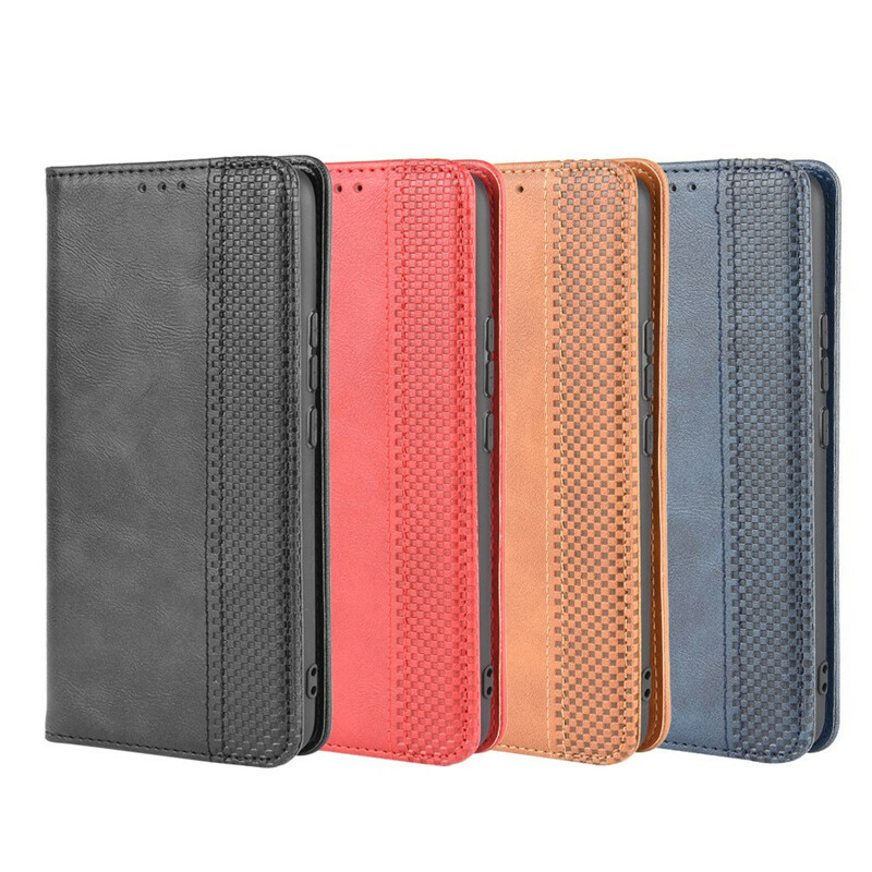 Flip Cover Xiaomi Mi 10 Lite Effet Cuir Vintage Stylisé Flip Cover Xiaomi Mi 10 Lite Effet Cuir Vintage Stylisé
