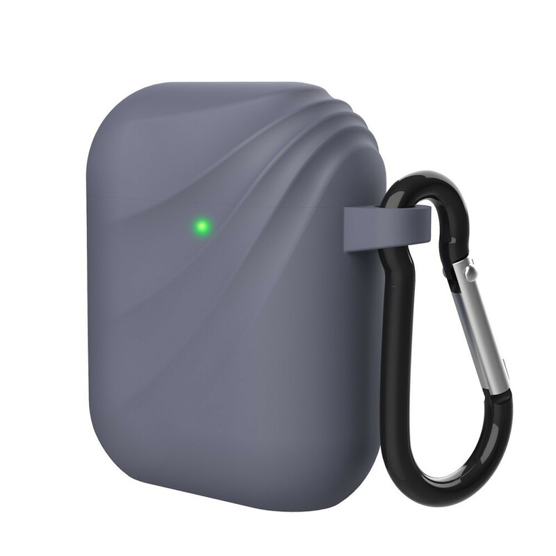 Coque AirPods Silicone Tourbillon avec Mousqueton