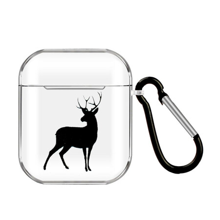 Coque AirPods Silicone Série Animaux avec Mousqueton