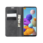 Flip Cover Samsung Galaxy A21s Effet Cuir Douceur Flip Cover Samsung Galaxy A21s Effet Cuir Douceur