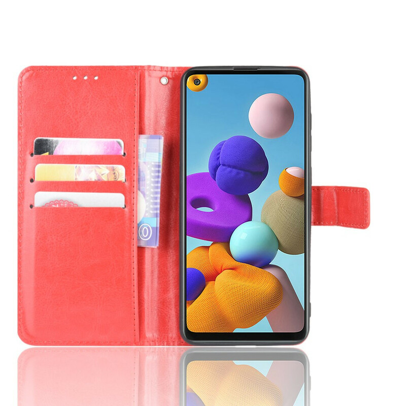 Housse Samsung Galaxy A21S Simili Cuir Flashy Housse Samsung Galaxy A21S Simili Cuir Flashy