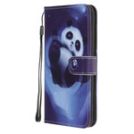 Housse Samsung Galaxy A21s Panda Space à Lanière