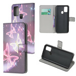Housse Samsung Galaxy A21s Papillons Néons Housse Samsung Galaxy A21s Papillons Néons
