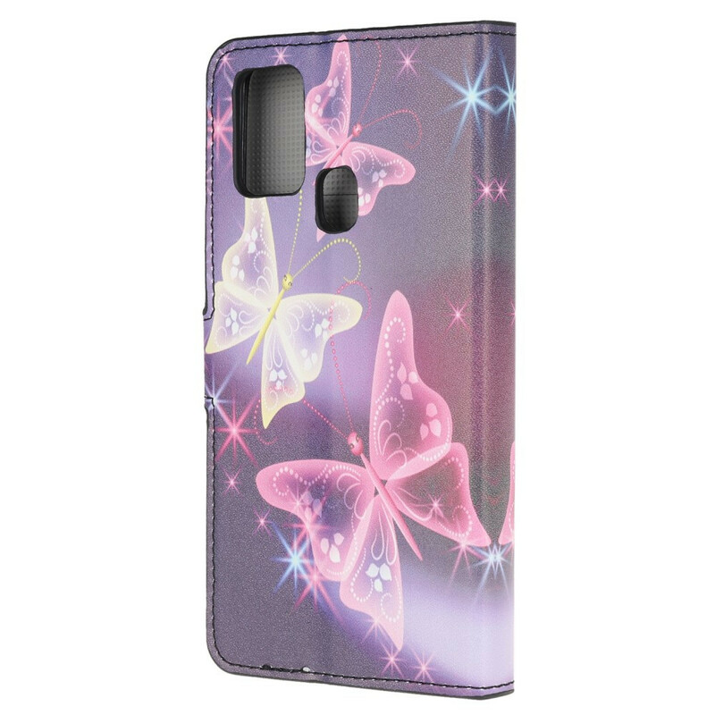 Housse Samsung Galaxy A21s Papillons Néons Housse Samsung Galaxy A21s Papillons Néons
