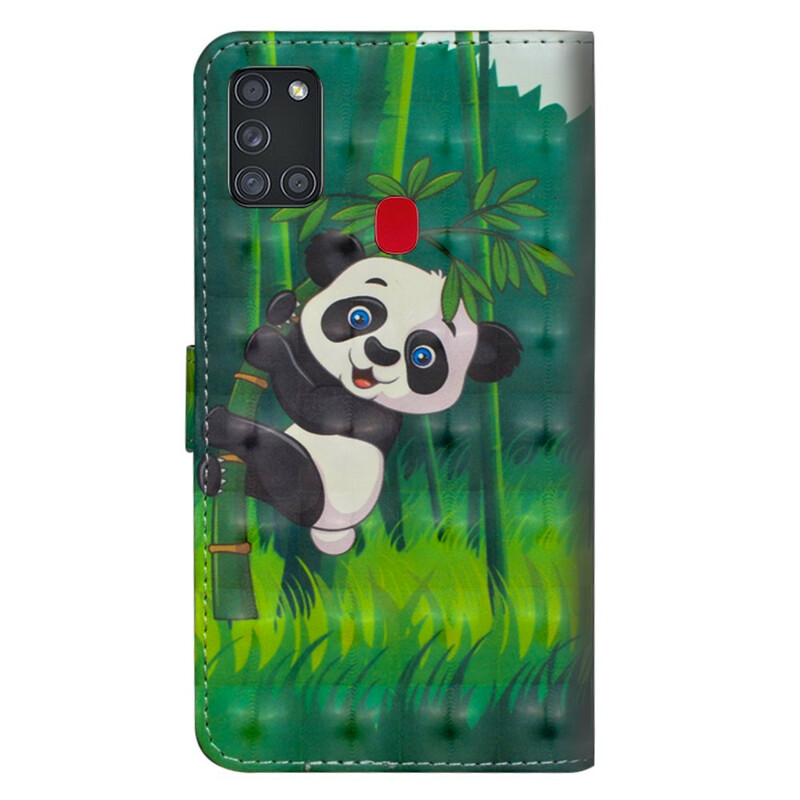 Housse Samsung Galaxy A21s Panda et Bambou