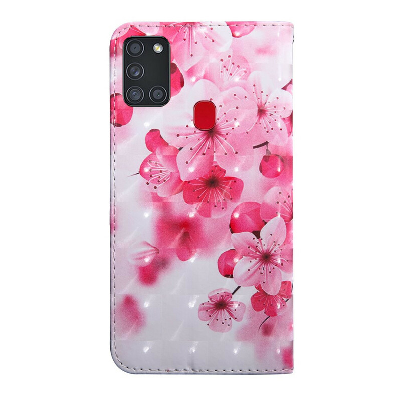 Housse Samsung Galaxy A21s Fleurs Roses