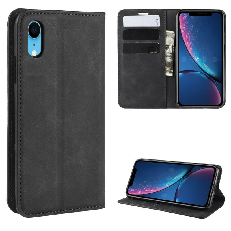 Flip Cover iPhone XR Effet Cuir Douceur Flip Cover iPhone XR Effet Cuir Douceur