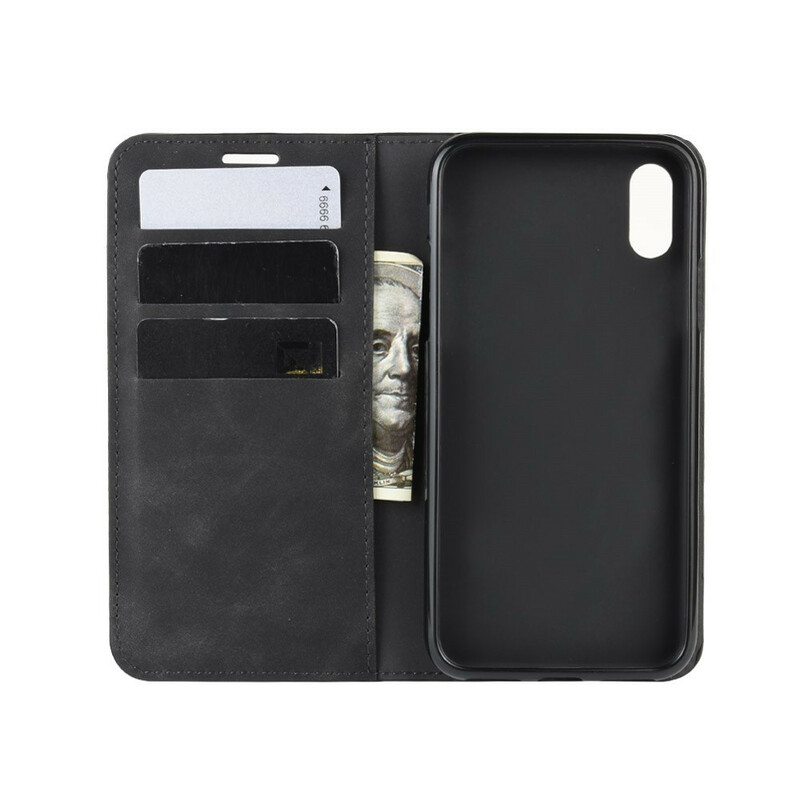 Flip Cover iPhone XR Effet Cuir Douceur Flip Cover iPhone XR Effet Cuir Douceur
