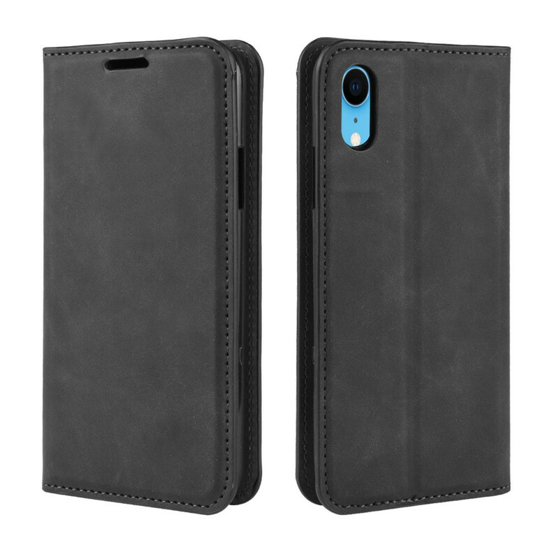 Flip Cover iPhone XR Effet Cuir Douceur Flip Cover iPhone XR Effet Cuir Douceur