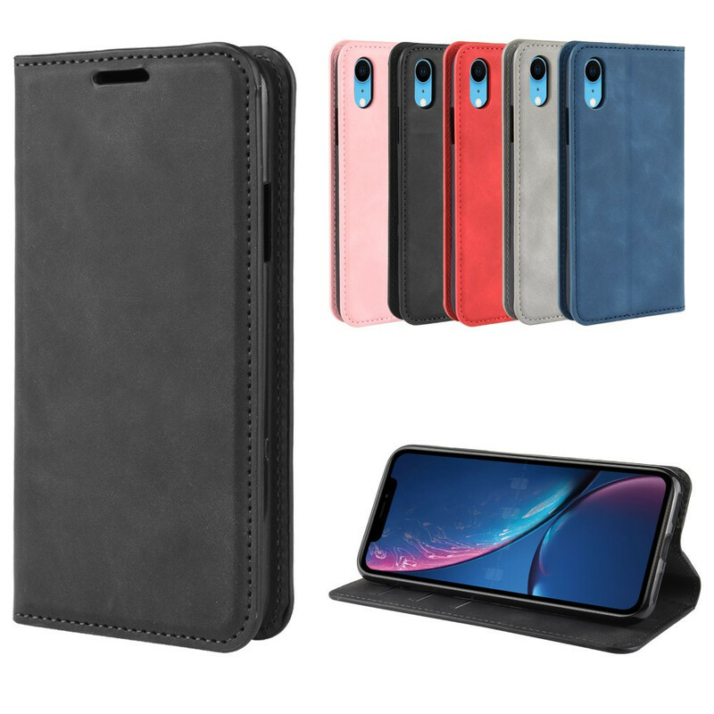 Flip Cover iPhone XR Effet Cuir Douceur Flip Cover iPhone XR Effet Cuir Douceur