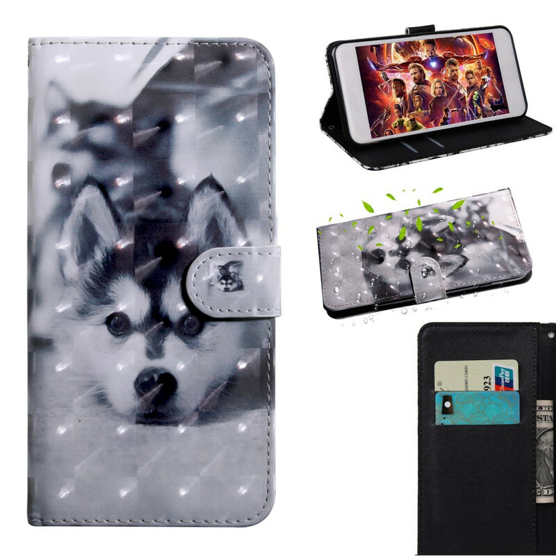 Housse Samsung Galaxy A21s Chien Noir et Blanc Housse Samsung Galaxy A21s Chien Noir et Blanc