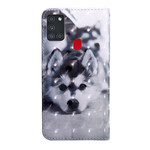 Housse Samsung Galaxy A21s Chien Noir et Blanc Housse Samsung Galaxy A21s Chien Noir et Blanc