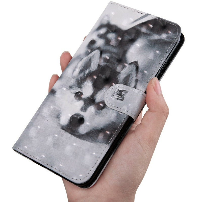 Housse Samsung Galaxy A21s Chien Noir et Blanc Housse Samsung Galaxy A21s Chien Noir et Blanc