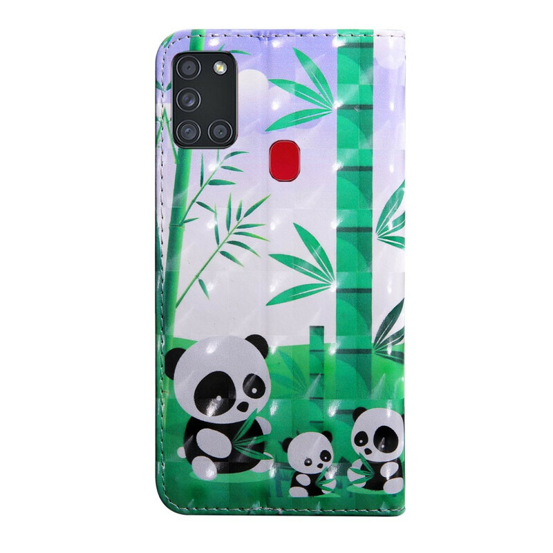 Housse Samsung Galaxy A21s Famille de Panda