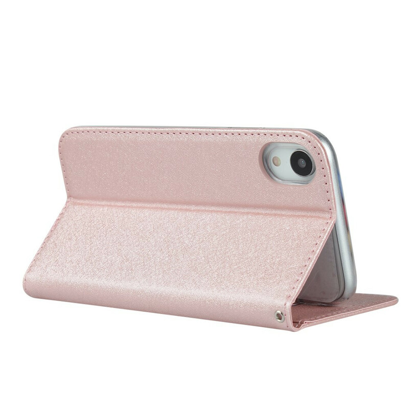 Flip Cover iPhone XR Style Cuir Douceur avec Lanière Ma Coque