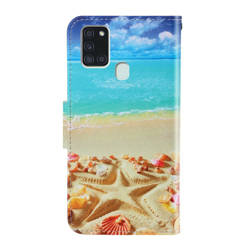 Housse Samsung Galaxy A21s Plage à Lanière