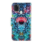 Housse Samsung Galaxy A21s Flashy Mandala à Lanière