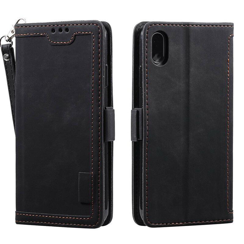 Housse iPhone XR Simili Cuir Bicolore Contours Renforcés Housse iPhone XR Simili Cuir Bicolore Contours Renforcés