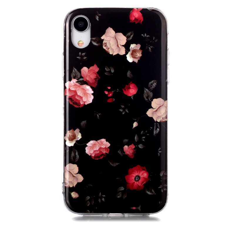 Coque iPhone XR Série Floralies Fluorescente