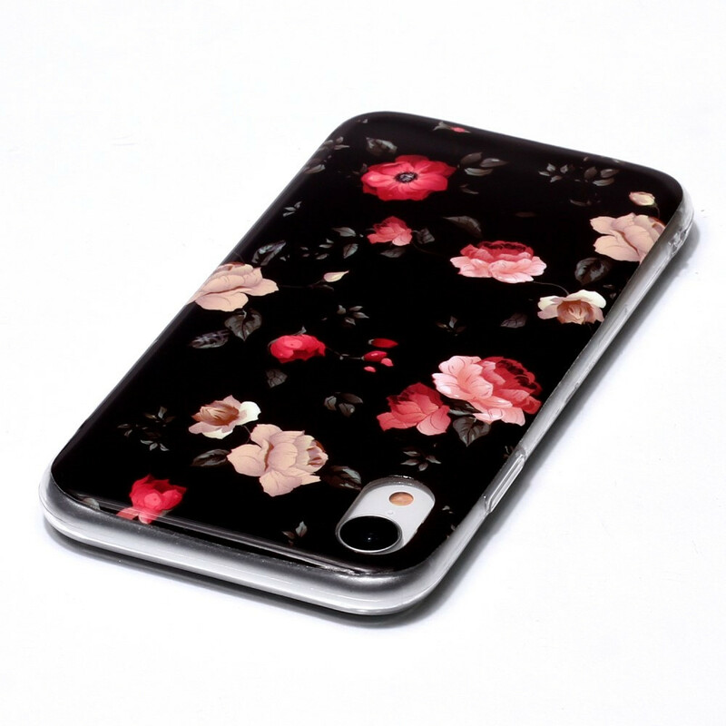 Coque iPhone XR Série Floralies Fluorescente