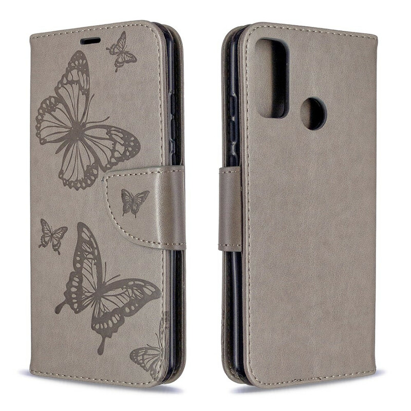 Housse Huawei P Smart Plus 2020 Les Papillons en Vol avec Lanière Housse Huawei P Smart Plus 2020 Les Papillons en Vol avec Lanière