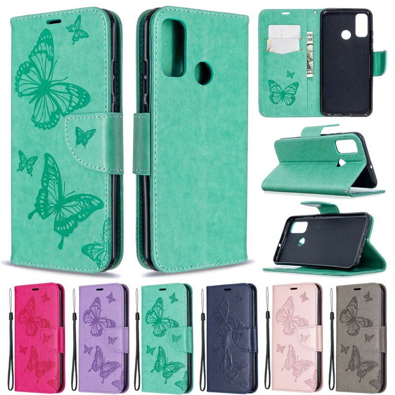 Housse Huawei P Smart Plus 2020 Les Papillons en Vol avec Lanière Housse Huawei P Smart Plus 2020 Les Papillons en Vol avec Lanière