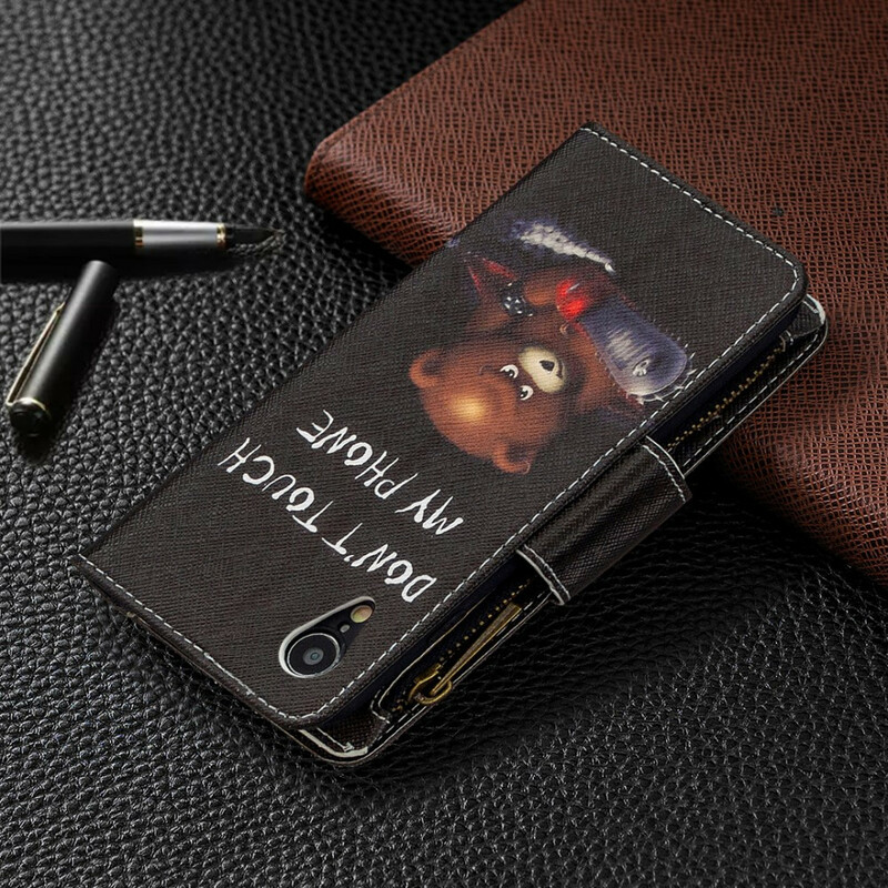 Housse iPhone XR Poche Zippée Ours Housse iPhone XR Poche Zippée Ours