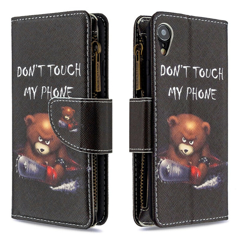 Housse iPhone XR Poche Zippée Ours Housse iPhone XR Poche Zippée Ours
