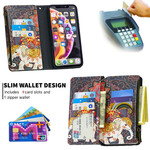 Housse iPhone XR Poche Zippée Éléphant Housse iPhone XR Poche Zippée Éléphant