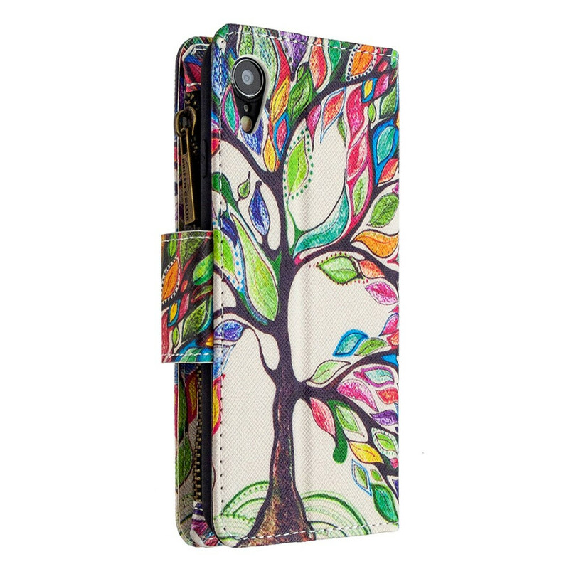 Housse iPhone XR Poche Zippée Arbre Housse iPhone XR Poche Zippée Arbre