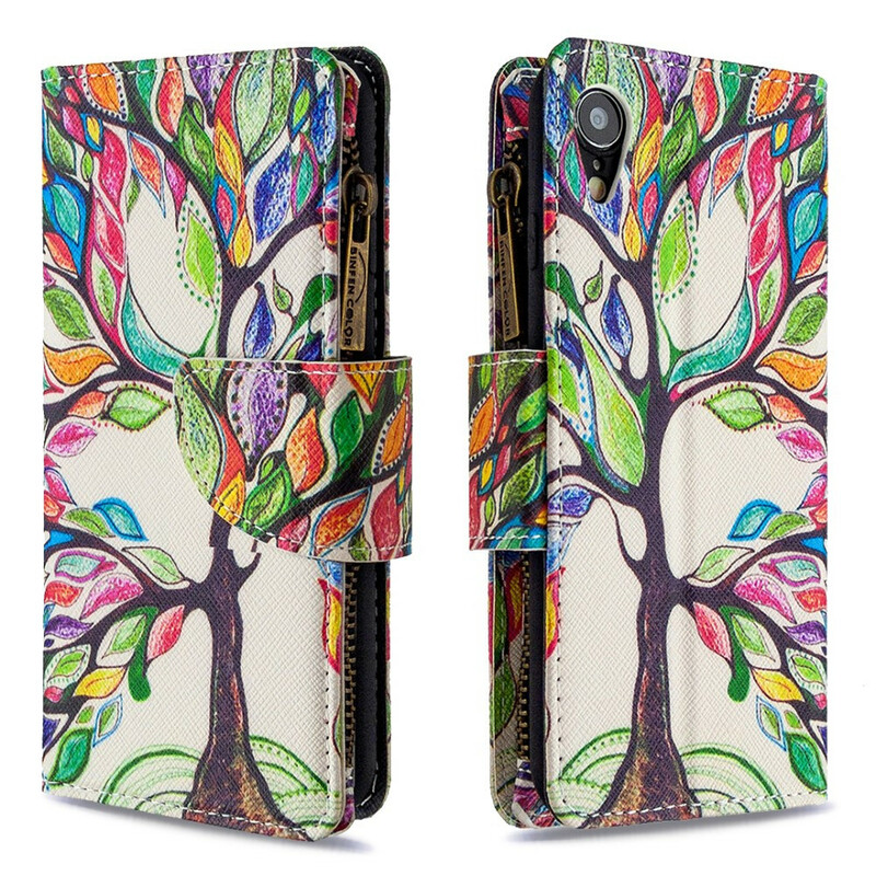 Housse iPhone XR Poche Zippée Arbre Housse iPhone XR Poche Zippée Arbre